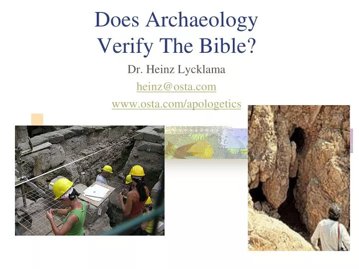 does archaeology verify the bible