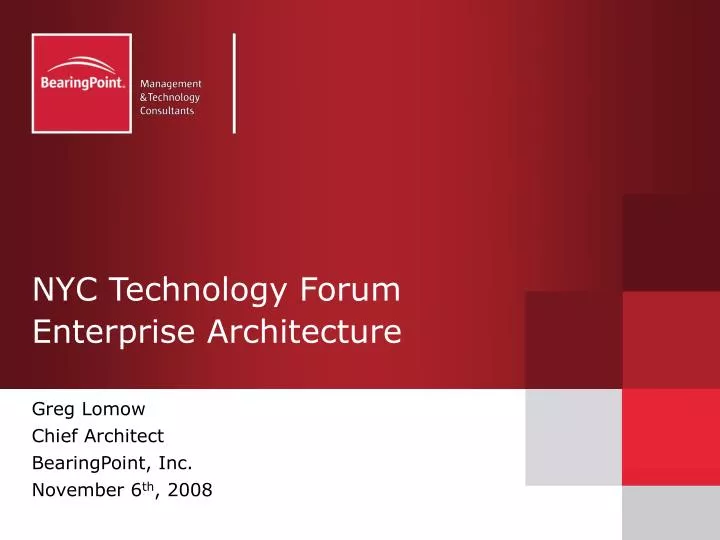 nyc technology forum enterprise architecture