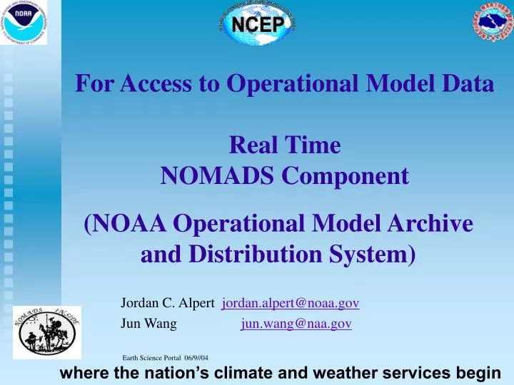 noaa operational model archive and distribution system