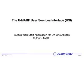 The U-MARF User Services Interface (USI)