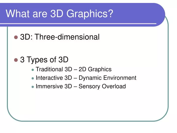 what are 3d graphics