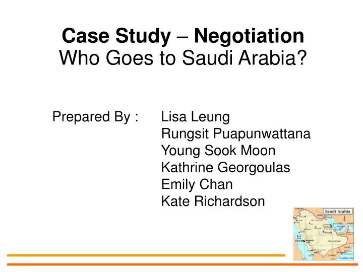 case study negotiation who goes to saudi arabia
