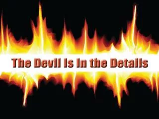 Devil: details aren’t important