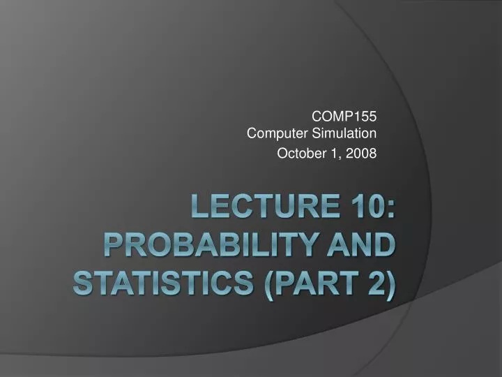 comp155 computer simulation october 1 2008