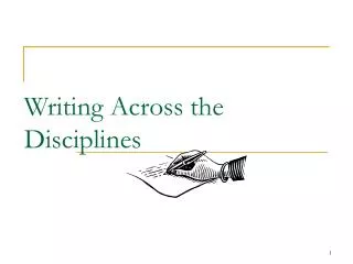 Writing Across the Disciplines