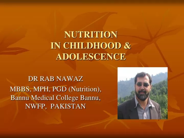 nutrition in childhood adolescence