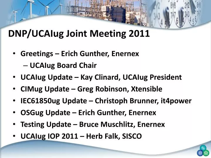 dnp ucaiug joint meeting 2011