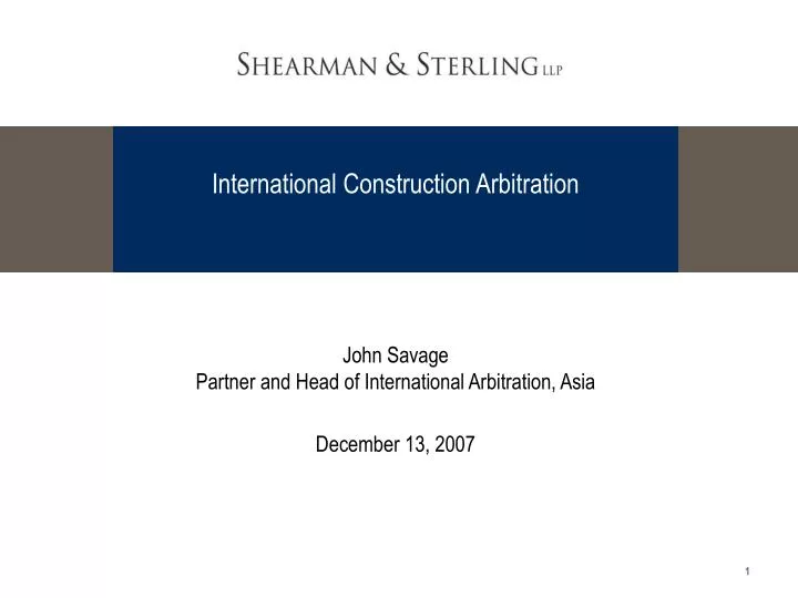 international construction arbitration