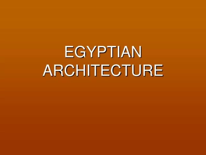 egyptian architecture