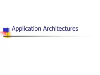 Application Architectures