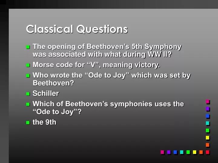 classical questions