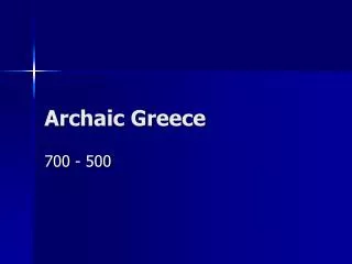 Archaic Greece