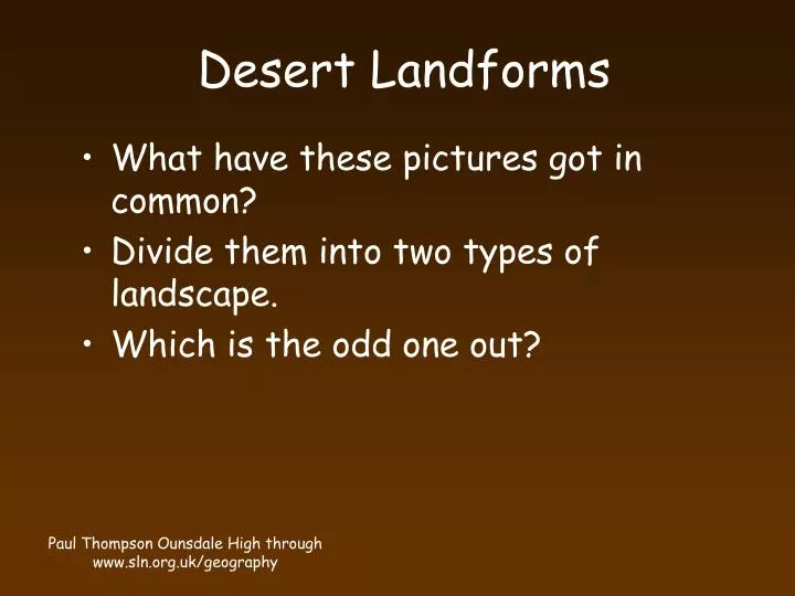 desert landforms