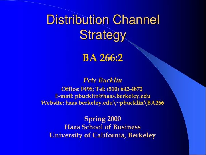 distribution channel strategy