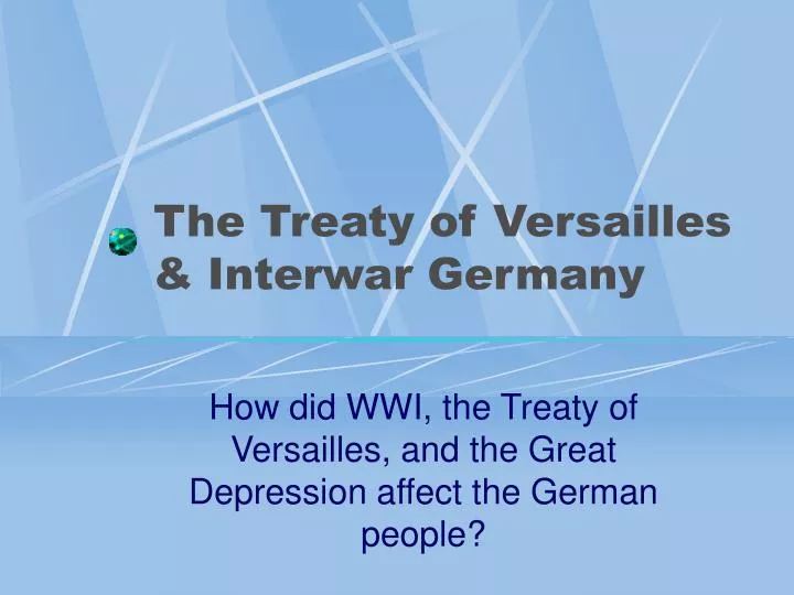 the treaty of versailles interwar germany