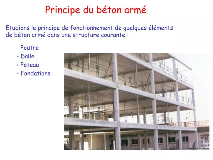 principe du b ton arm