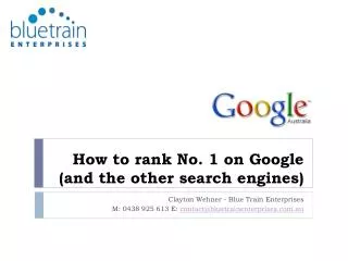 How to rank No. 1 on Google (and the other search engines)