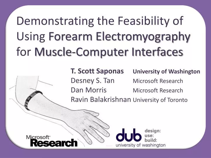 demonstrating the feasibility of using forearm electromyography for muscle computer interfaces