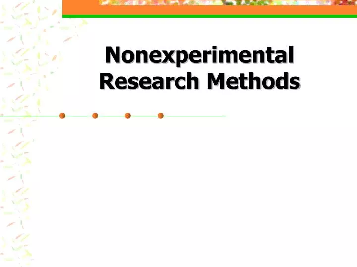 nonexperimental research methods