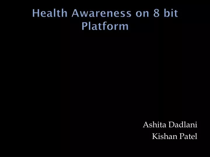 health awareness on 8 bit platform