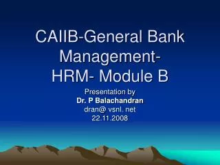 CAIIB-General Bank Management- HRM- Module B