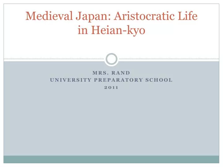 medieval japan aristocratic life in heian kyo