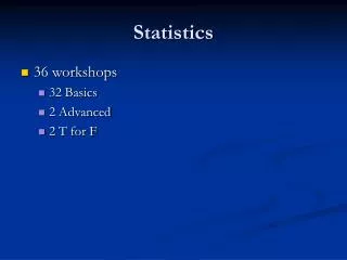 Statistics