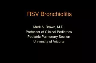 RSV Bronchiolitis