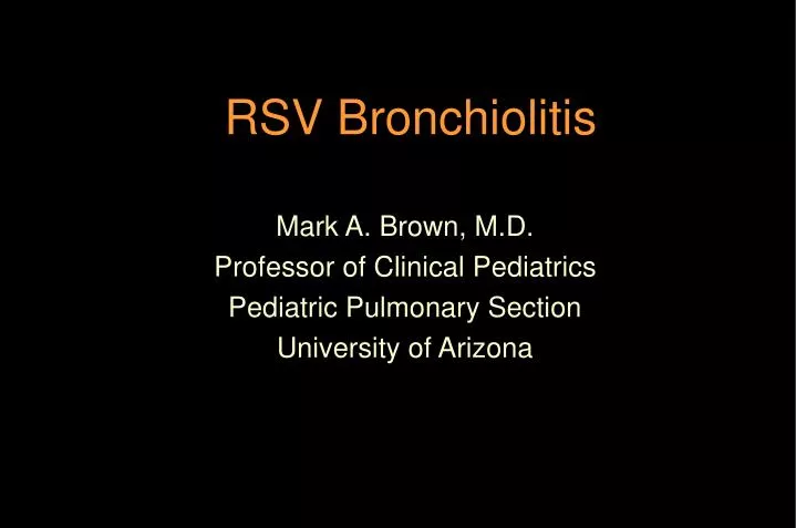 rsv bronchiolitis