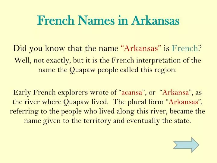 french names in arkansas
