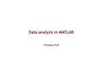 Data analysis in MATLAB - slide 1