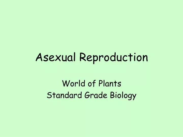 asexual reproduction