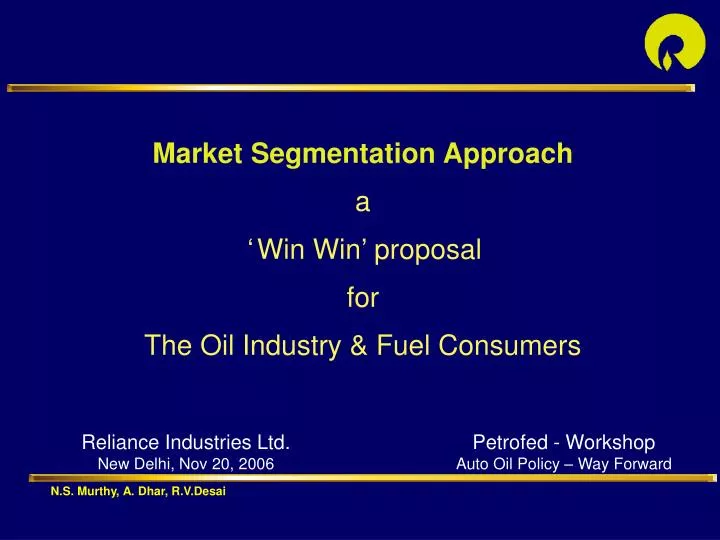 market segmentation approach a win win proposal for the oil industry fuel consumers