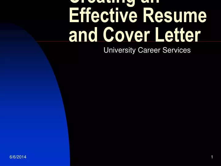 creating an effective resume and cover letter