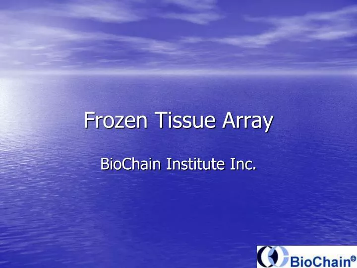 frozen tissue array