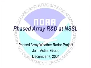 Phased Array R&amp;D at NSSL