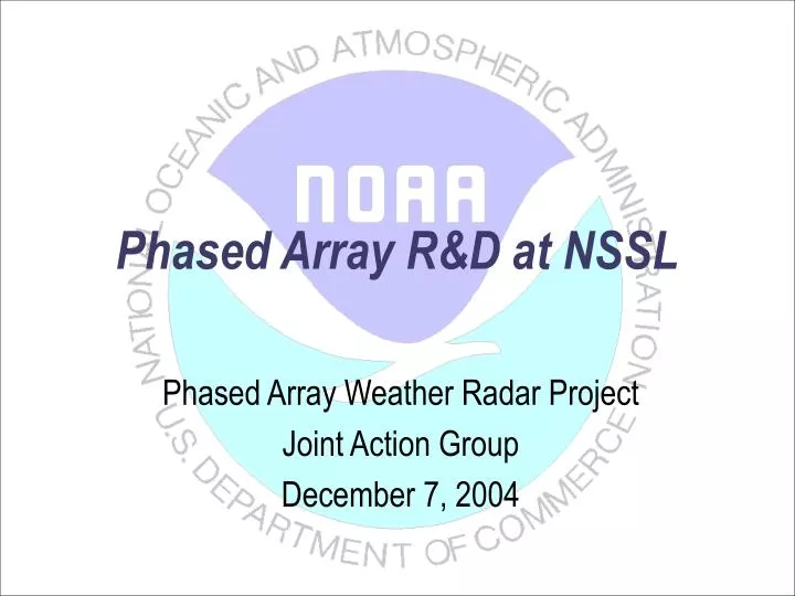 phased array r d at nssl
