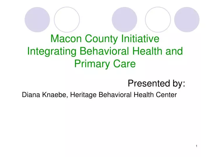 presented by diana knaebe heritage behavioral health center