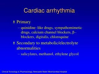 cardiac arrhythmia