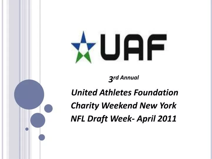 3 rd annual united athletes foundation charity weekend new york nfl draft week april 2011
