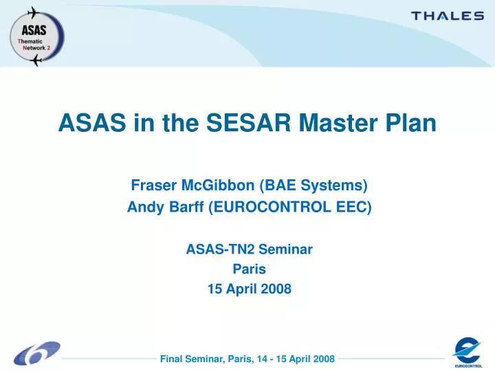 asas in the sesar master plan