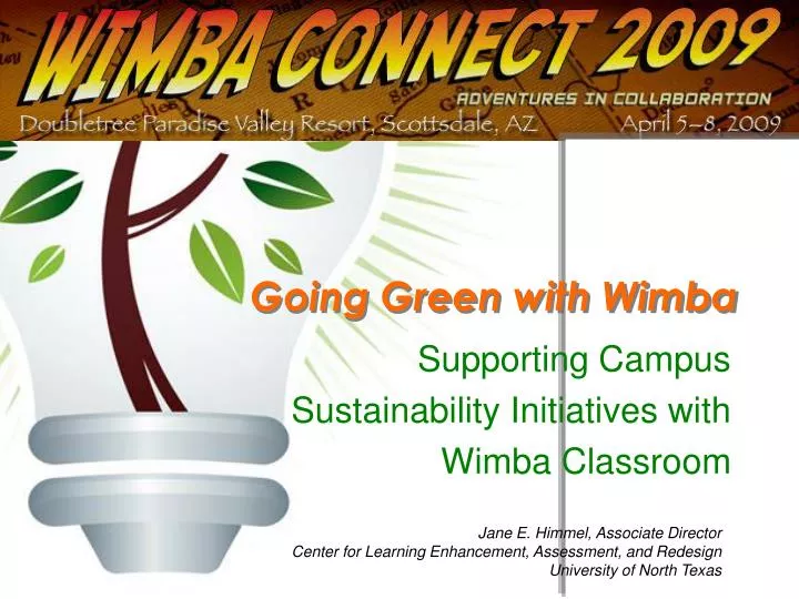 going green with wimba