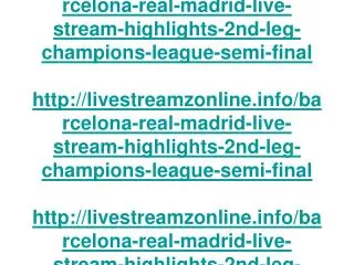 barcelona vs real madrid live stream highlights 2nd leg cham