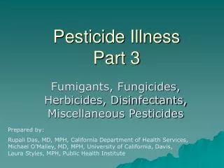Pesticide Illness Part 3