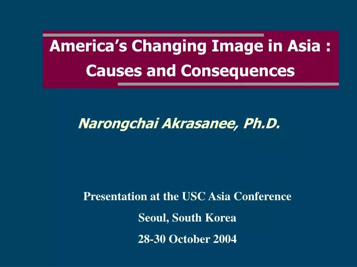america s changing image in asia causes and consequences