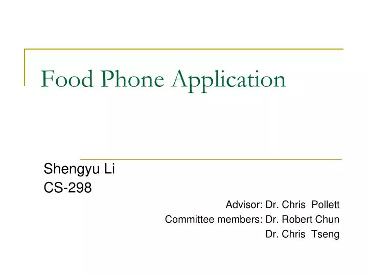 food phone application