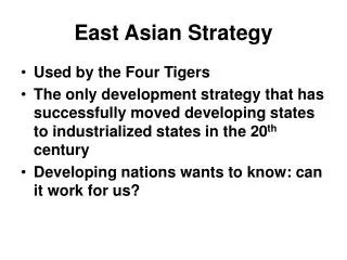 East Asian Strategy
