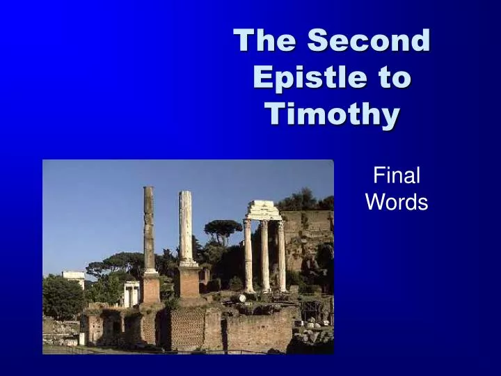 the second epistle to timothy