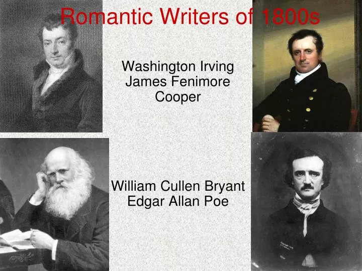 romantic writers of 1800s