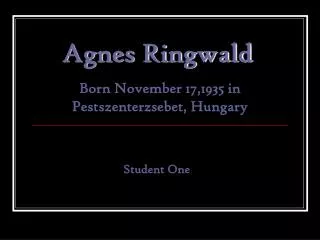 Agnes Ringwald